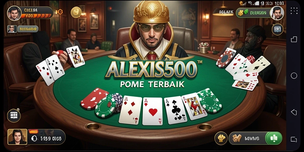 Tampilan gameplay Poker ALEXIS500 yang seru dan interaktif.