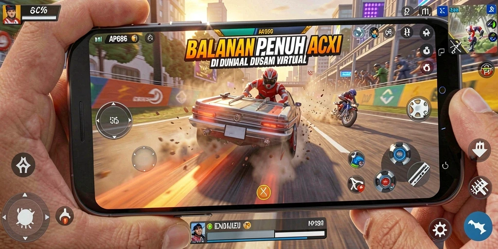 Gameplay seru dan cepat di AP686 dengan berbagai mobil balap.