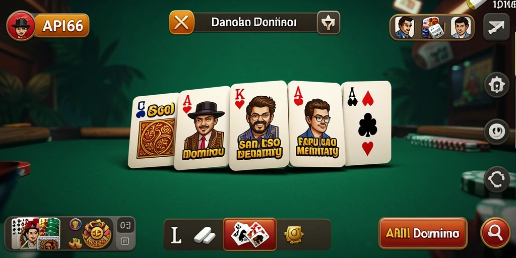 Tampilan menarik dari gameplay Domino API66.