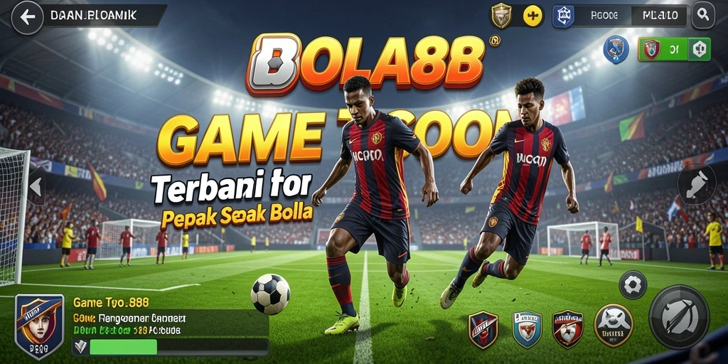 Tampilan screenshot BOLA88 dengan gameplay manajemen tim sepak bola.