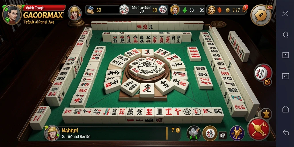 Screenshot gameplay GACORMAX menampilkan momen seru bermain Mahjong.