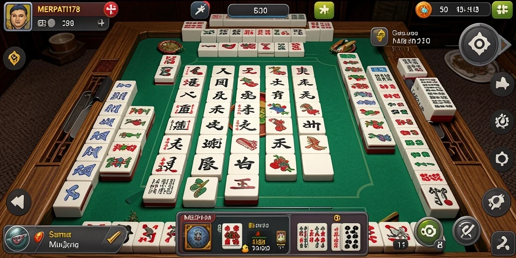 Tampilan gameplay seru dari permainan Mahjong MERPATI178.