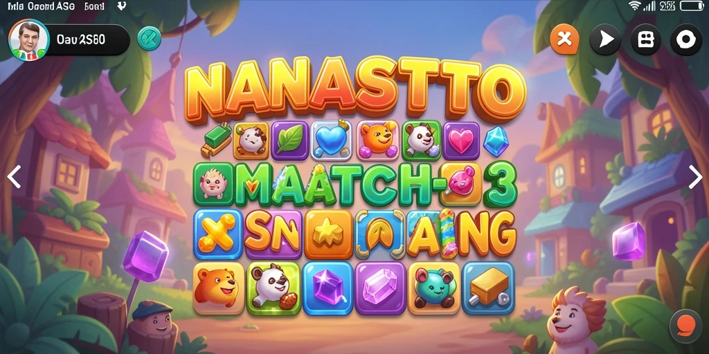 Screenshot gameplay <strong>NANASTOTO</strong> yang menampilkan pengalaman seru dalam mencocokkan elemen.