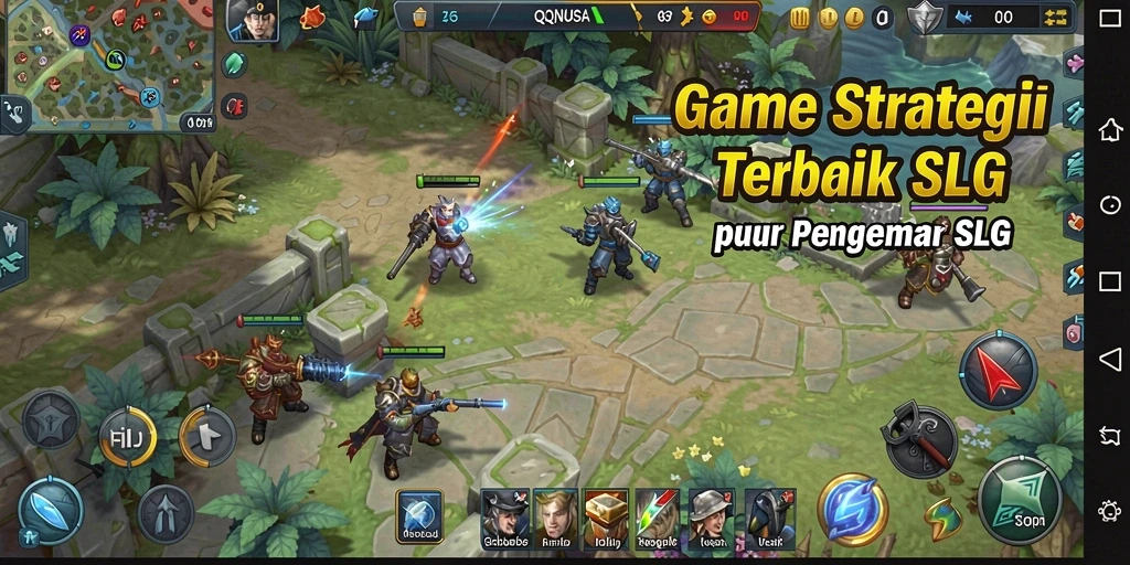 Tampilan gameplay QQNUSA yang menakjubkan dengan aksi strategi seru.
