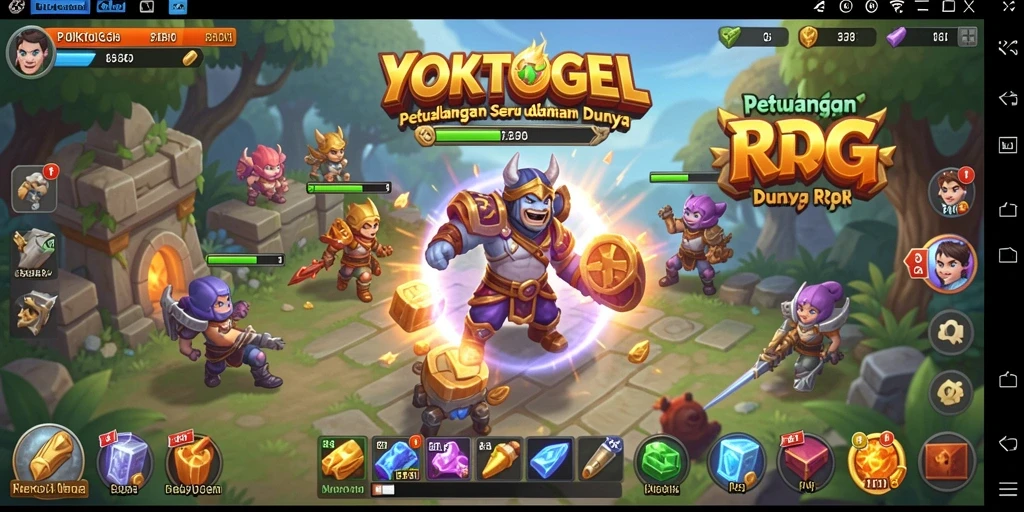 Screenshot YOKTOGEL menampilkan karakter beraksi dalam pertarungan RPG yang epik.